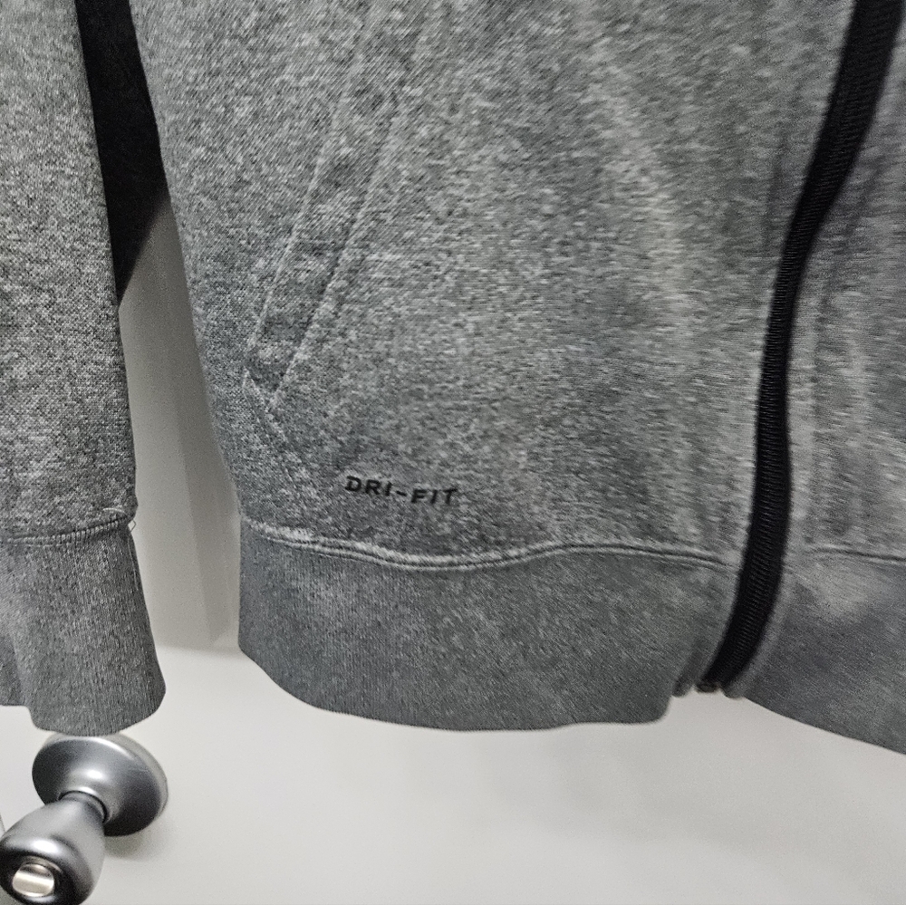 NIKE Youth Unisex | Gray Hooded Dri Fit Zipper Jacket | L - Picture 2 of 6